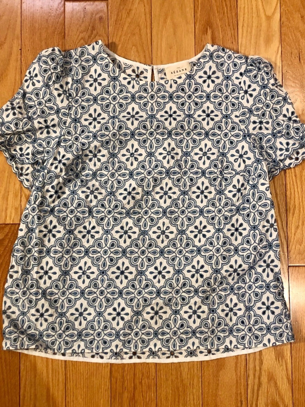 Sézane Annabelle Short Sleeve Blouse s.44
